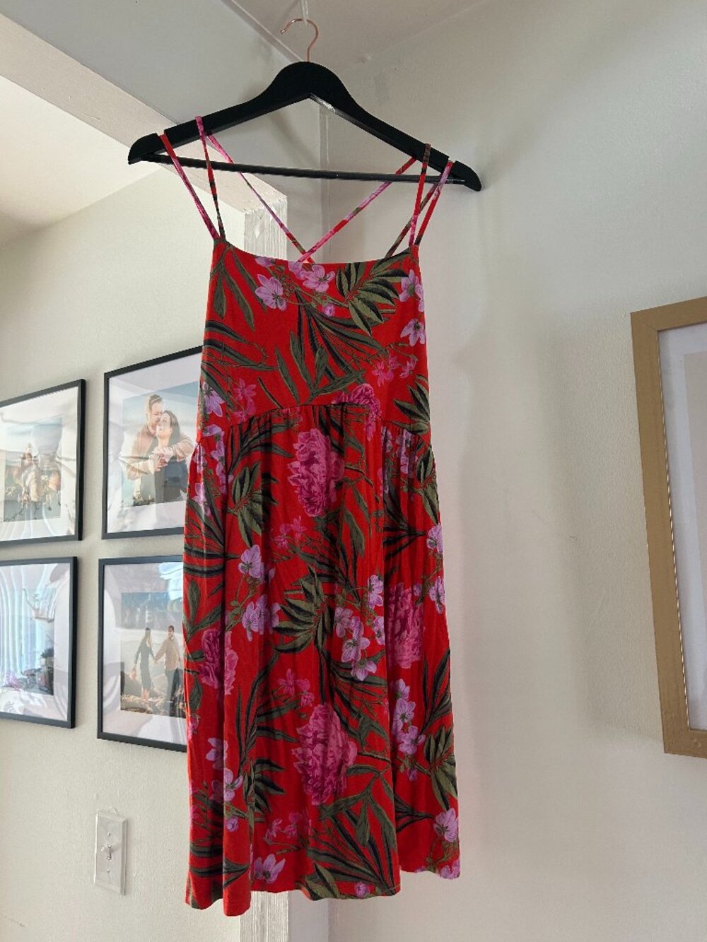 Red Floral Mini Dress from Old Navy - Size Large